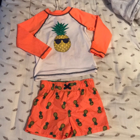 baby boy pineapple swimsuit